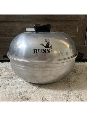 Vtg West Bend Bun Warmer Serving Oven 3 Part Aluminum Bread Dinner Roll Pastries